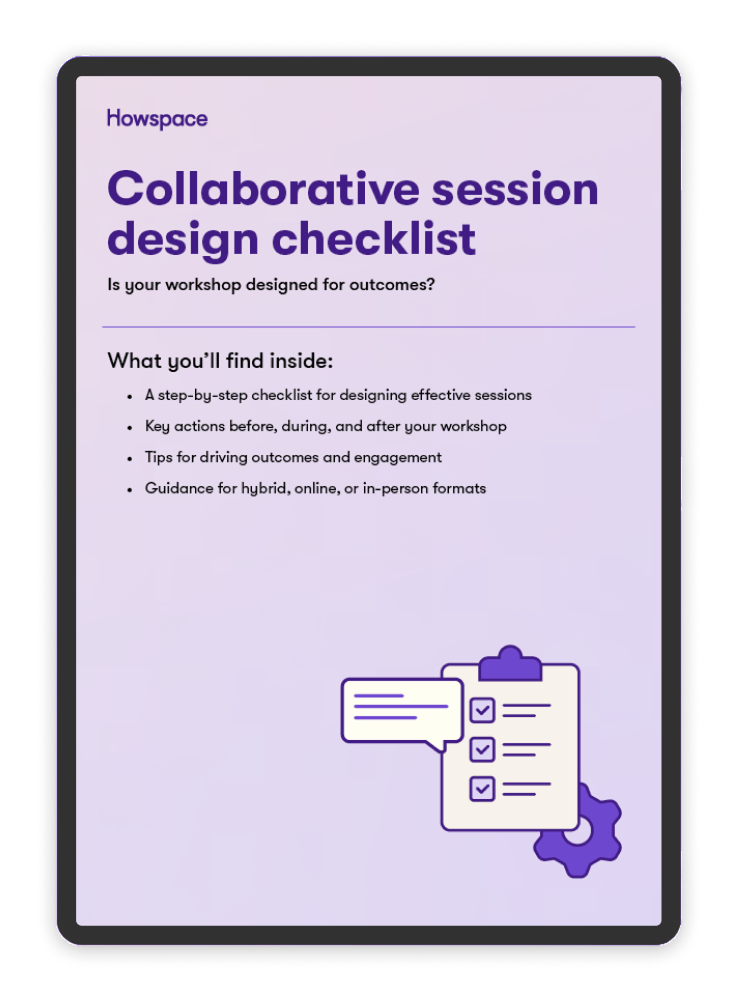 Collaborative session design checklist
